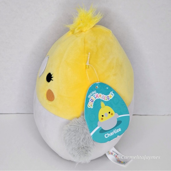 CHARLIZE 🐤 Yellow/Gray Cockatoo Bird Original Squishmallows By Kellytoy NWT - Picture 2 of 8